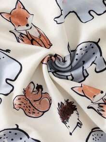 SHEIN 3 pièces Ensemble barboteuse sans manches pour bébé garçon nouveau-né, motif mignon de dessin animé tricoté, style décontracté d'été - Multicolore - Voir 6