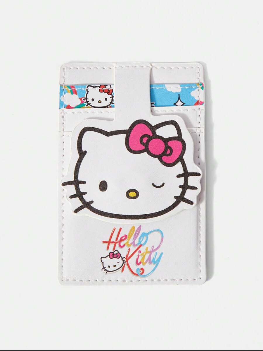 HELLO KITTY AND FRIENDS | SHEIN 一款蓝色多层时尚便携印花卡袋 - 藍色 - 查看 1