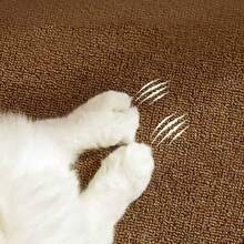 1 pièce Tapis à gratter extra large pour chat, tapis de sommeil en tapis, résistant aux griffures et anti-peluches pour protéger le canapé - Multicolore - Voir 4