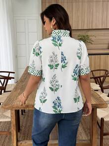 Weeklong Women's Frill Trim Loose Blouse, French Casual Top, Daily & Holiday Wear, Spring/Summer - Multicolor - View 2