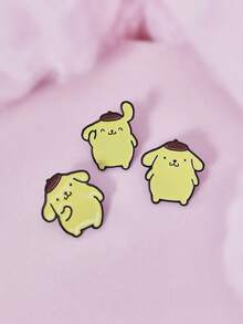 HELLO KITTY AND FRIENDS | SHEIN Pudding Dog Cartoon Series Alloy Brooch Cartoon Badge, IP Joint Model, Cute, Suitable For Daily Decoration, Exquisite Small Gifts - Multicolor - View 2
