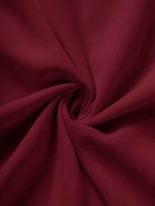 Franclia 大码不对称下摆蝴蝶结无袖雪纺上衣，时尚度假风，春夏款 - 酒紅色 - 查看 3