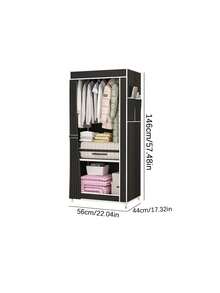 1pc Household Simple Wardrobe, Simple And Space-Saving, Large Capacity Can Store Clothes And Bedding In Layers, Simple Installation, Small Apartment Renters, I Am A Storage Artifact - Multicolor - View 13