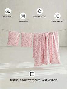 Veyra Day Bộ chăn ga gối 2/3 món 100% polyester (Vỏ chăn + 1/2 vỏ gối, không bao gồm chăn bông), Bộ sưu tập chăn ga gối polyester hiện đại dùng được cả bốn mùa - Nhiều màu - Xem 3