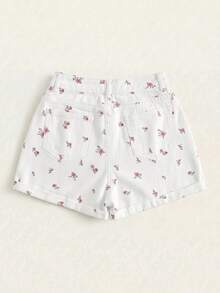 Summer Rolled-Up High-Waisted Denim Shorts - 駝色 - 查看 2