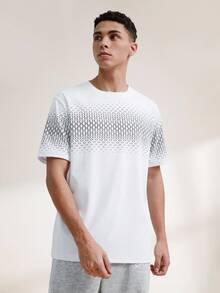 Driftmere Men's Crew Neck Short Sleeve Printed Casual T-Shirt, Everyday Wear Men T Shirts Casual - White - View 4