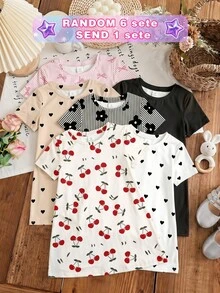 Đầm ngắn tay cổ tròn thường ngày cho bé gái - Nhiều màu - Xem 1