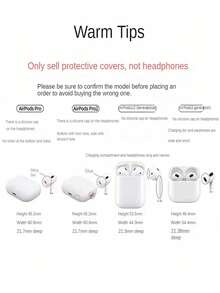 1 chiếc ốp bảo vệ kiểu dáng thời trang dành cho AirPods Pro 2, Pro 3, Apple thế hệ thứ 3, 4 (Không bao gồm tai nghe) - Nhiều màu - Xem 10