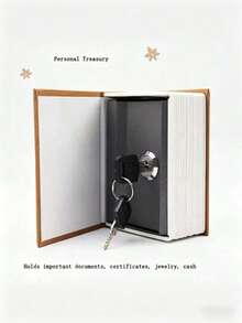 1pc Creative Dictionary Book Shaped Piggy Bank With Lock, Hidden Safety Lock, Cash Coin Storage Box/Savings Container - one-size - View 4
