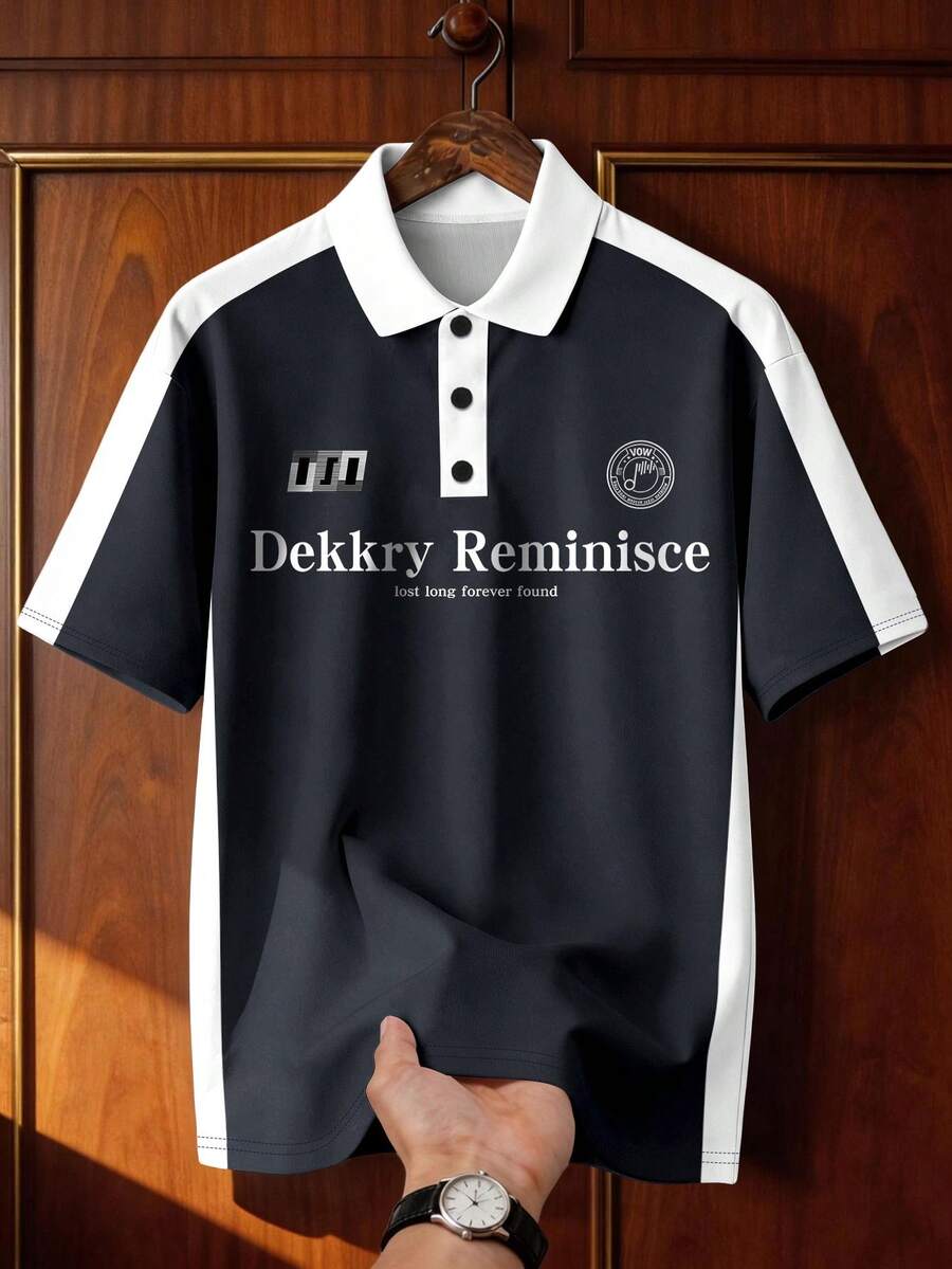 Manfinity Campus Court 復西 #10 足球球衣,男士短袖 Polo 衫,寬鬆版型運動 T 恤,女士印花 T 恤,夏季,街頭風,城市度假,足球 - 彩色 - 查看 1