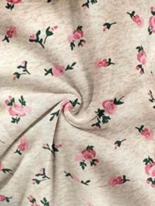 Resyla Women's Plus Size Ditsy Floral Sweatshirt Fall Winter - Multicolor - View 4