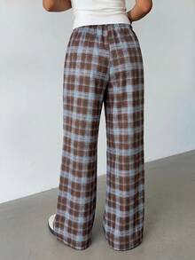 Aloruh Women's Low-Waist Casual Retro Satin Versatile Brown Maillard Color Long Skirt - Multicolor - View 2