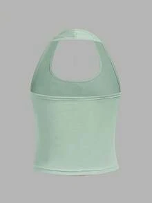 SHEIN Girlism 6 chiếc áo tank top thể thao ôm sát cho bé gái tuổi teen, nhiều màu sắc, kiểu dáng racerback cơ bản. - Nhiều màu - Xem 13