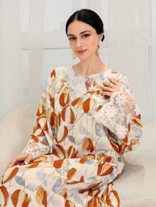 Yasmyna Đầm maxi Thổ Nhĩ Kỳ dành cho nữ và áo abaya truyền thống Ả Rập. - Nhiều màu - Xem 2