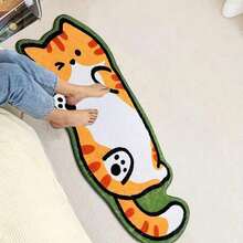 1 件装可爱猫咪造型地毯 - 柔软舒适的仿羊毛涤纶材质，易于清洁和清洗，防滑底背，适合装饰客厅、卧室、浴室或办公室，仅限室内使用，卧室装饰 | 俏皮猫咪设计 | 可机洗地毯，猫咪浴室厨房装饰厨房地毯 - 多色 - 查看 10