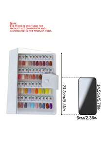 Set de tarjeta de color magnética para uñas - Prueba de color, pegatinas de uñas desmontables, folleto de exhibición de color degradado acrílico, soporte de exhibición de uñas desmontable - Multicolor - Ver 3