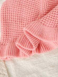 SHEIN Girls' Solid Color Sleeveless Knit Sweater, Fashion Choice For Spring/Autumn, Suitable For Daily Wear, Vacation, Beach And Other Occasions - Pink - View 5