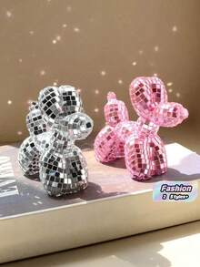 Decoración de bola de discoteca linda para perro, decoración estética para dormitorio, apartamento, dormitorio, lindo adorno de animal, regalo para amantes de los perros - Multicolor - Ver 2