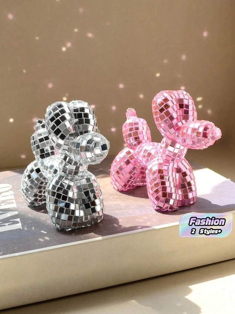 Decoración de bola de discoteca linda para perro, decoración estética para dormitorio, apartamento, dormitorio, lindo adorno de animal, regalo para amantes de los perros