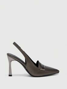 CUCCOO BIZCHIC Women's Pointed Toe Elegant Versatile High Heel Pumps For Daily Commute - Grey - View 7