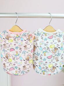 PETSIN Pet Spring New Dog Clothes Animal Supplies Pet Clothing Dog Tank Top Cat T-Shirt Teddy Outfits Small Animal Attire Casual Cool Tank Top Dog Clothes Cat Clothes Two-Season Spring & Summer New Tank Top - Multicolor - View 4