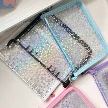 1 chiếc bìa kim loại khóa kéo hình ngôi sao laser A5, sách dán, Oshikatsu, bìa đựng sách, giấy thay thế bìa đựng sách dán, bộ 10 túi chia ngăn 1/2/4, bộ sách sưu tập tự làm, văn phòng phẩm trường học, sách dán chuẩn bị cho năm học mới. - A5 - Xem 9