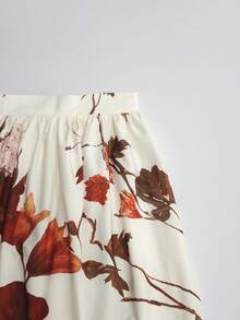 SHEIN Franclia Floral Print Casual Skirt, Suitable For Summer Outdoor Travel, Daily Wear, Commute, Business, Party And Date - Multicolor - View 5