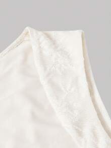 SHEIN MOD Plus Size Women Apricot Knitted Jacquard Textured Summer Tank Top - Apricot - View 4