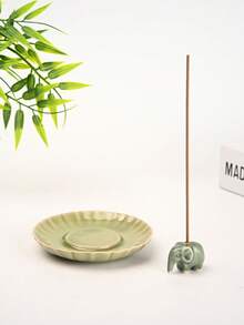 Cirelle 动物造型香炉，大象造型香炉带托盘，陶瓷香炉，带集灰器，家居/办公装饰，复古锥形香炉，青蛙造型香炉底座，便携式香炉，禅意香炉装饰，欧式古典浪漫主义风格，餐桌摆设，蜡烛家居装饰，房间装饰 - 多色 - 查看 6