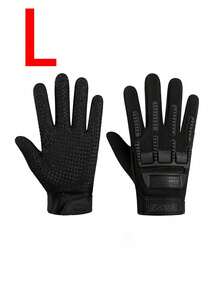 1 Pair Tactical Gloves, Touch Design, Fitness Protection, Full Finger Gloves For Sports, Motorcycle Riding, Hunting, And Walking. - Multicolor - View 9