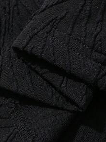 DAZY 女士纯色褶皱修身吊带背心 - 黑色 - 查看 5