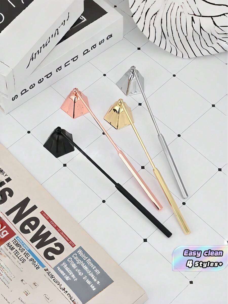 1PC Stainless Steel Candle Snuffer Set Rustproof Wick Dipper Extinguisher Tools For Home Decor Meditation Gift For Candle Lovers - Pentagon - View 1