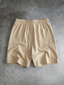 HIMLAND Men's Casual Solid Color Long Pants, Summer - Khaki - View 2
