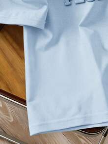 Manfinity Joysei Áo thun nam tay raglan màu trắng hiệu Light Blue Label (Chất liệu vải) - Màu xanh nhạt - Xem 4