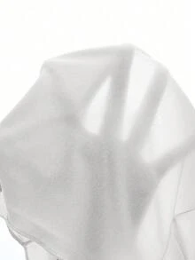 Qadelle Camiseta de punto elástica con escote halter, dobladillo asimétrico y abertura, adecuada para fiestas, citas, cenas, temporada de bodas, festivales, uso casual diario, ir al trabajo y vacaciones - Blanco - Ver 4