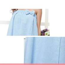 Bộ hai mảnh váy ống/mũ trùm tóc bằng sợi microfiber, váy tắm nơ cho người lớn, thấm hút nước tốt, nhẹ và nhanh khô, bộ hai mảnh khăn tắm và mũ trùm tóc, đồ dùng phòng tắm, váy xông hơi cho nữ, khăn xông hơi spa (55,11in * 28,74in) - Nhiều màu - Xem 2