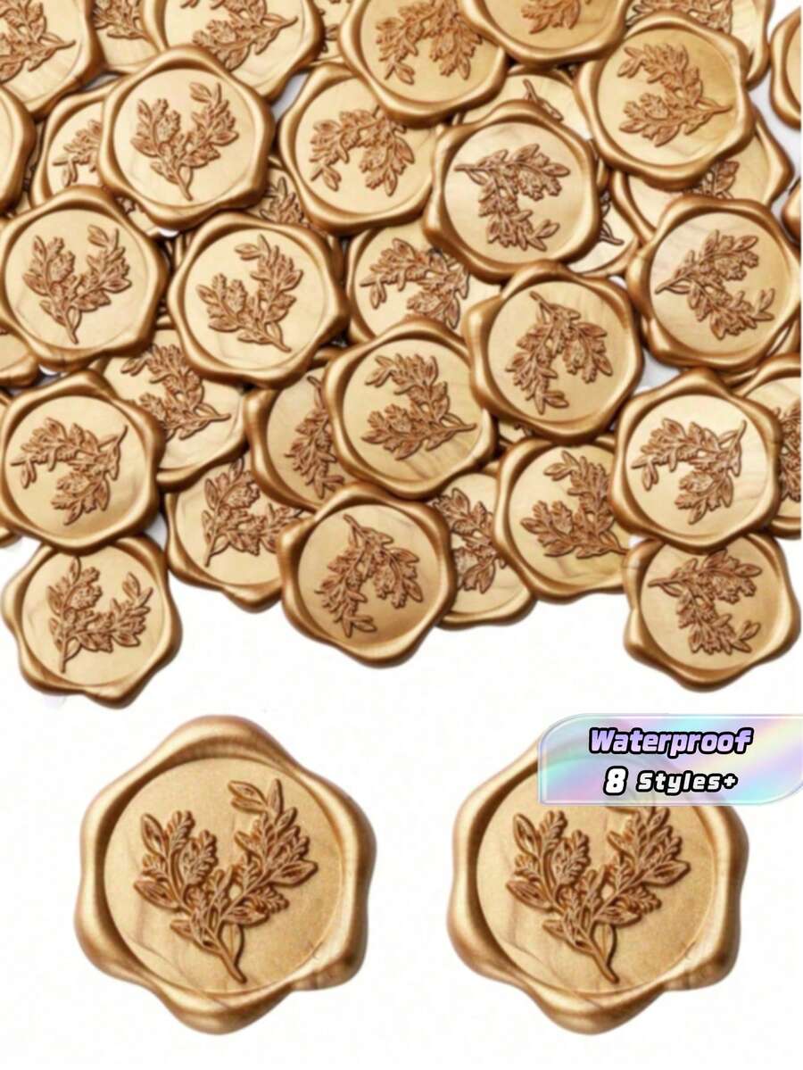 20/30/50/100 Wax Seal Stickers, Wedding Invitation Envelope Sealing Stickers, Self-Adhesive Envelope Sealing Stickers, Suitable For Weddings, Invitations, Envelopes, Gift Wrapping, Christmas, And Other Occasions