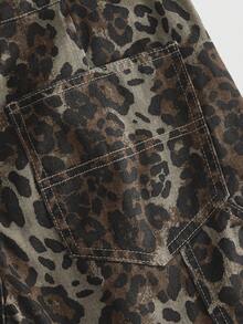 ROMWE MEN Men's Camouflage Cargo Denim Shorts - Multicolor - View 3