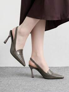 CUCCOO BIZCHIC Women's Pointed Toe Elegant Versatile High Heel Pumps For Daily Commute - Grey - View 3
