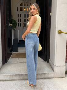 Siren Gaze Women's Solid Color Pleated Casual Glamorous Elegant Sexy Versatile Daily Wear Top Brunch Night Out Pale Yellow Summer - Yellow - View 4