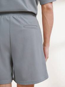 Driftmere Men Solid Drop Shoulder Tee & Shorts For Summer, Cozy Outfits Father's Day – A Fathers Day Gift Guide - Grey - View 9