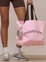 MUSERA Pink Sports Logo Pattern Cute Sports Active Daily Fitness Bag Shopping Bag Large Capacity Lightweight