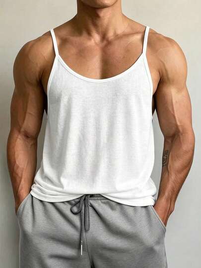 Manfinity Dauomo Men's Loose U-Neck Camisole