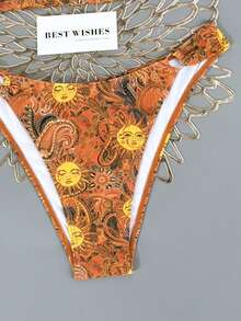 Swim Mod 2026 Spring/Summer New Sexy Siren Gorgeous Sensual Facial Print Bikini Two Pieces Swimwear - Multicolor - View 5