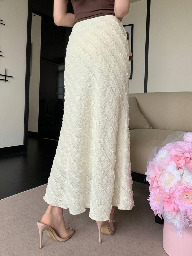 New Summer Lace Jacquard Mermaid Skirt, High Waist Slimming Bodycon Skirt, Elegant One-Step Skirt For Women