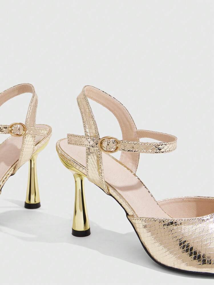 CUCCOO SZL Women's High Heel Sandals, Peep Toe Elegant Lady Wedding Shoes For Summer