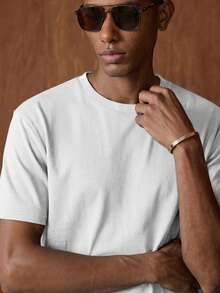 Manfinity VCAY 3-Pack Men's Solid Color Crew Neck Short Sleeve T-Shirts For Summer - Multicolor 9 - View 5