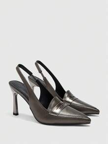 CUCCOO BIZCHIC Women's Pointed Toe Elegant Versatile High Heel Pumps For Daily Commute - Grey - View 11