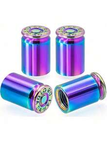 4PCS Aluminum Alloy Bullet Shell Tire Valve Stem Caps Decorative Dustproof Car Air Stem Cover For Cars SUV Trucks Bikes Motorcycles Bicycles Auto Accessories - A - View 16