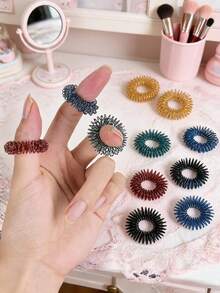 MINKOJA MINKOJA Set Of 10, Rings Designed To Alleviate Stress And Restlessness, Fidget Rings That Help Reduce Anxiety, Calming Rings For Stress Relief, Sensory Massagers Suitable For ADHD And Autism, Discreet Stress Relief Rings - Multicolor - View 1